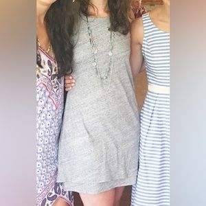 Gap gray linen swing dress size small